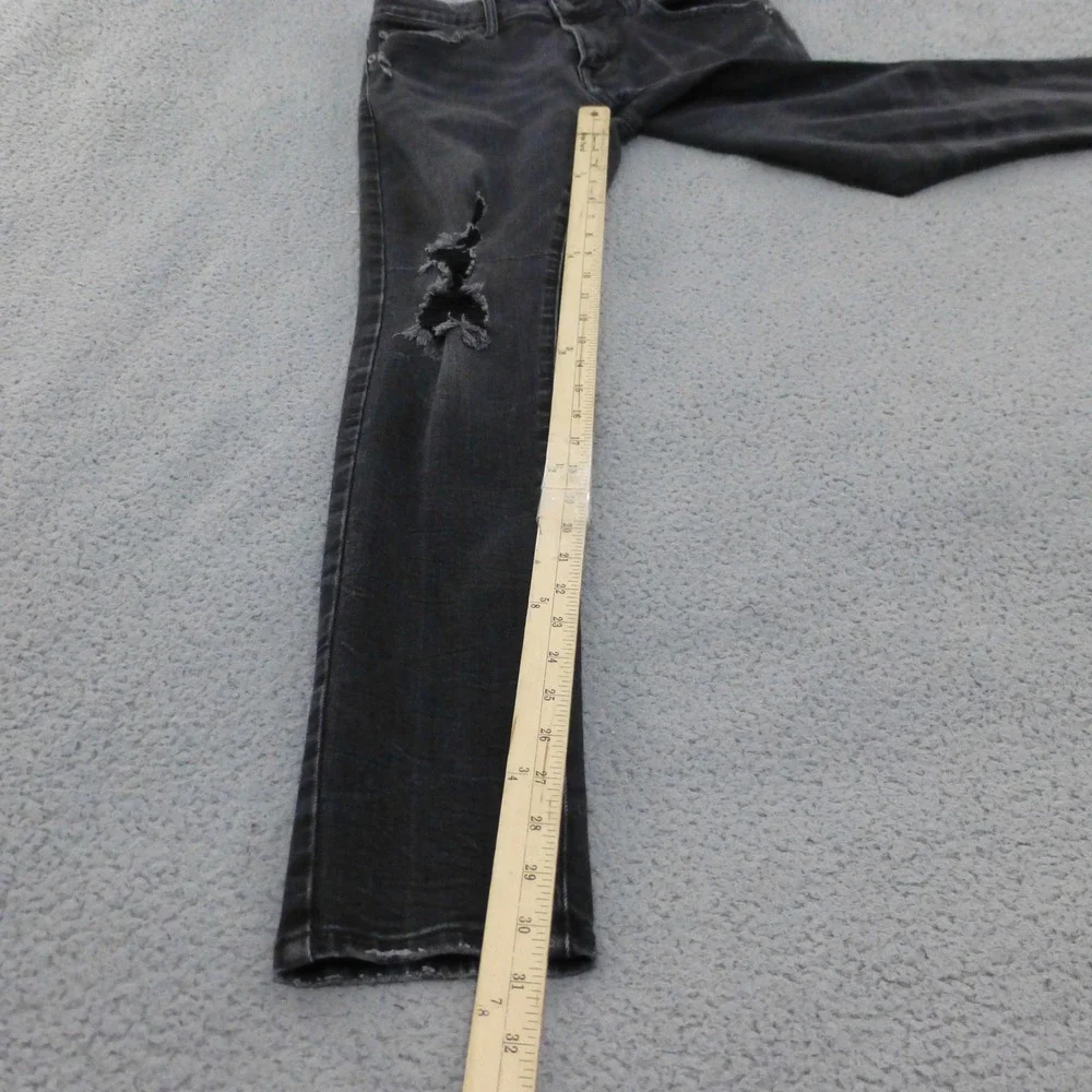 American Eagle Skinny Distressed Jeans Mens 32x32 Faded Black Ripped Denim